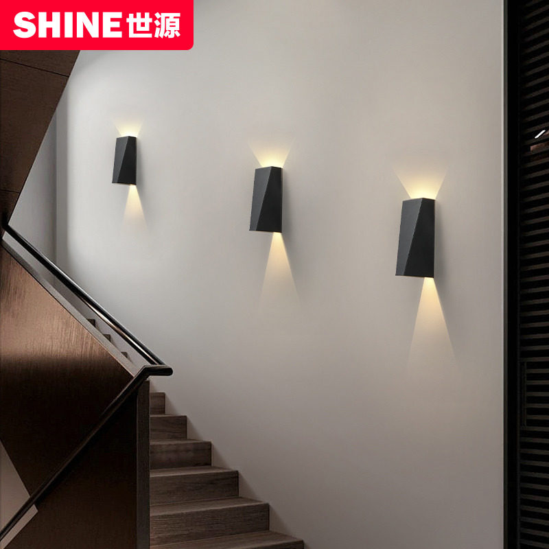 Nordic Style Luminaire Minimalist Modern Designer Creative Personality Background Wall Aisle Stairs Bedroom Headboard Wall Lamp