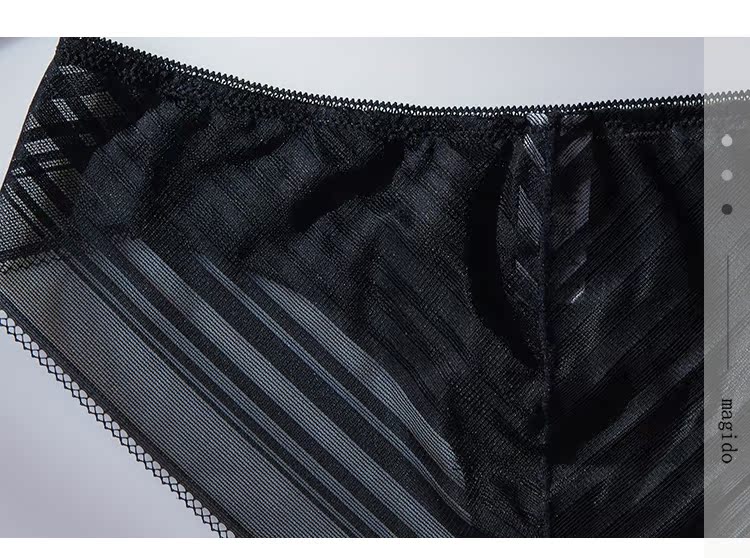 Magido / Manctic Pháp Cutout tinh tế Thoải mái thoáng khí Nữ thấp eo Quần lót màu rắn quần lót su nam