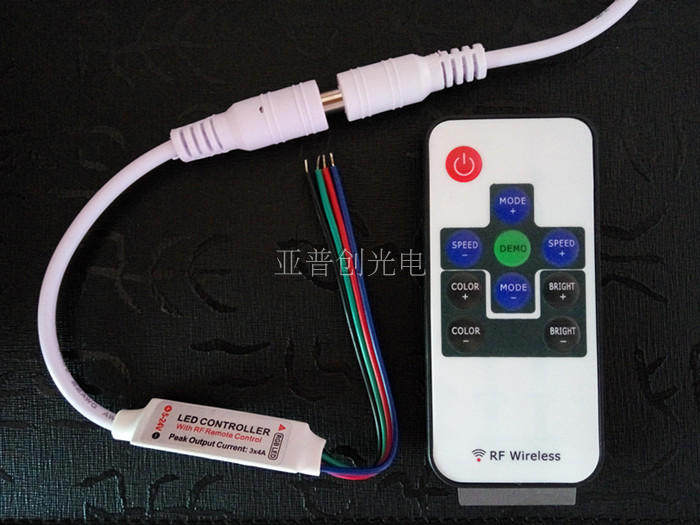 Intelligent LED Colorful RGB Monochrome Small Controller Dimmer 5V 12V 24V-12A Light String Module Light