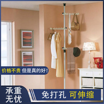 Standing clothes rack Floor-to-ceiling bedroom household net red clothes rack Simple single pole vertical coat rack hanger