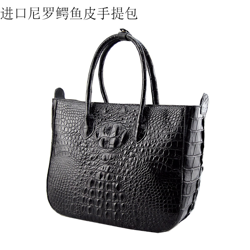 Import Nile crocodile crocodile leather woman with bag genuine leather casual European and American new big bag Bag Dinner Lady Handbag