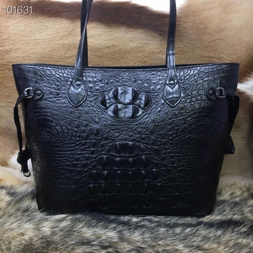 Imported Nile crocodile leather woman with bag upscale genuine leather lady handbag Single shoulder satchel bag with new big bag in Europe and America