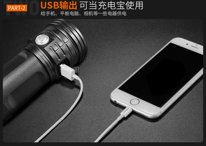 Đèn pin mạnh sạc trực tiếp săn bắn ngoài trời siêu sáng đa chức năng tìm kiếm ánh sáng nhà lửa chiếu sáng tầm xa không thấm nước đèn pin đội đầu cao cấp