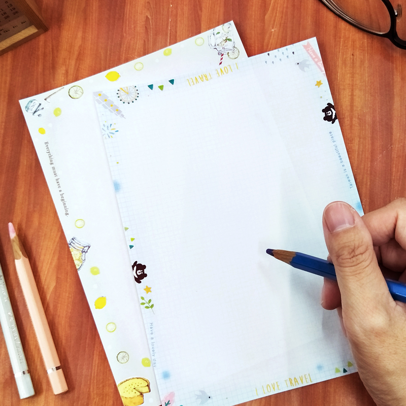 Taiwan Creative Office Supplies Multi-functional color photocopy paper A4 with patterned cute cartoon lace essay paper