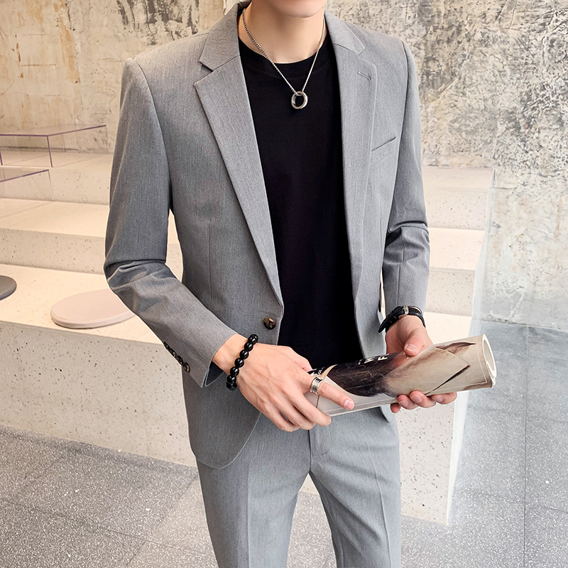 2020 Summer Trend mùa xuân / Casual Suit Suit Đàn ông Slim Hàn Quốc Version trẻ Handsome Suit nhỏ Groom Wedding Dress