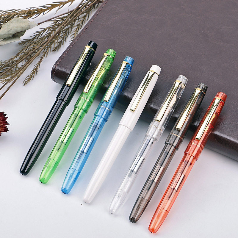 Transparent model ink pen plastic student calligraphy practical office gift can be customized
