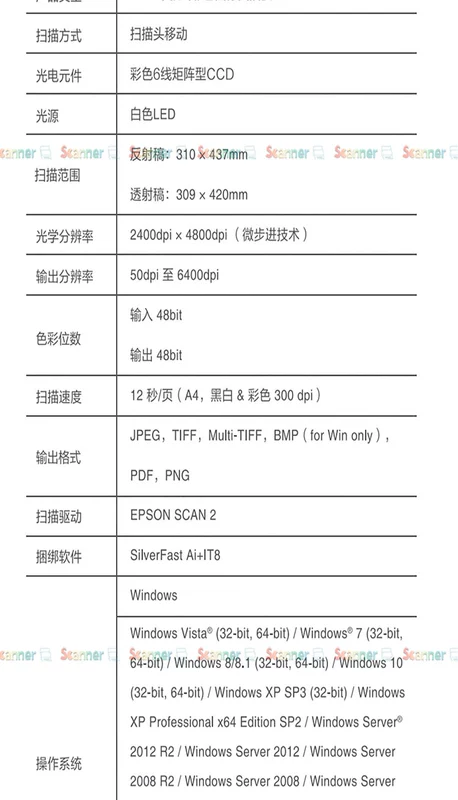 Máy quét Epson 12000XL cấp hình ảnh chuyên nghiệp A3 vải màu gạch men dệt bản đồ - Máy quét