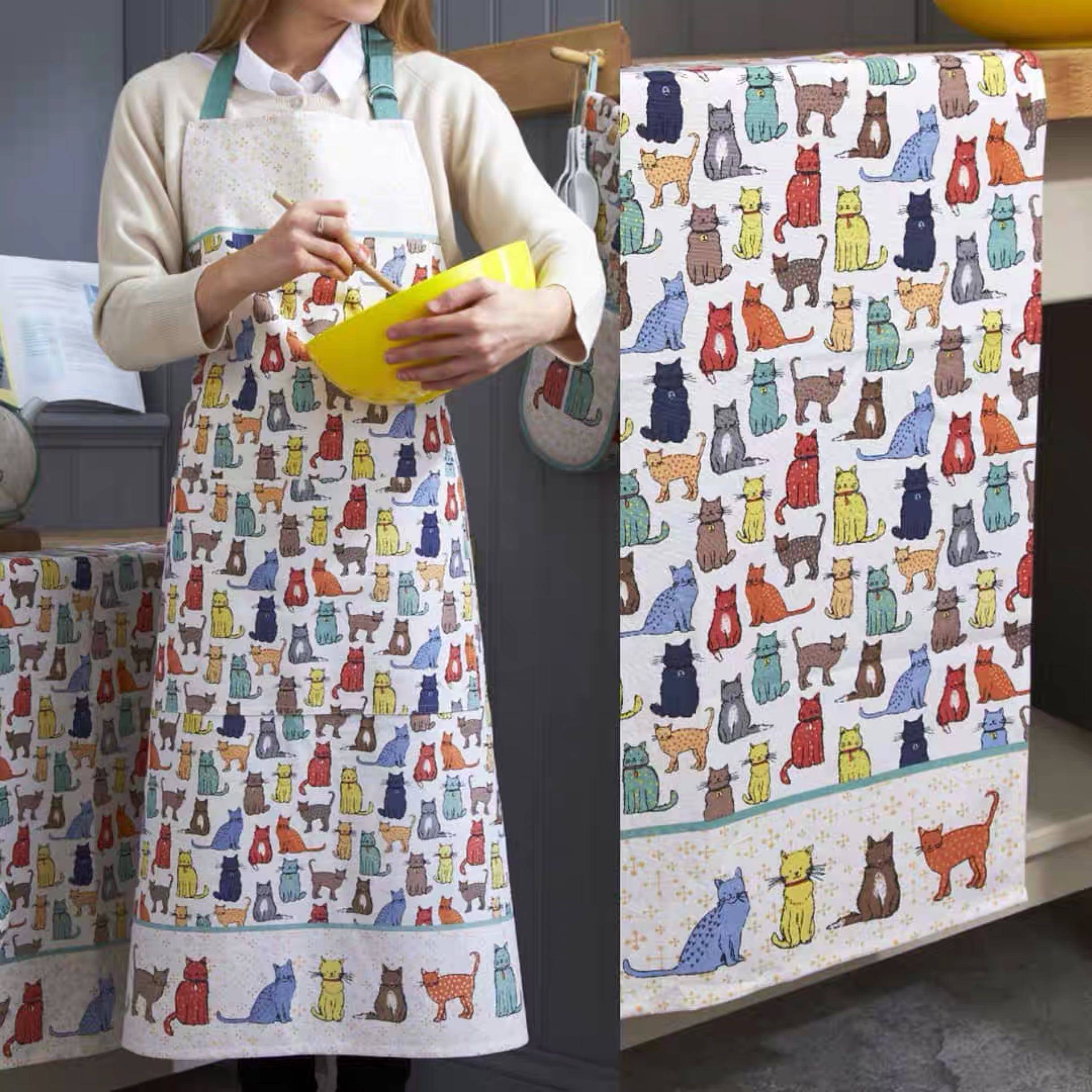 Week A Home UW UK Exit single Walk kitty pure cotton Home cleaning apron