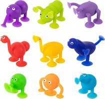 Cross-border simulation animal suction cup doll sticky building block toy family interactive play house toy