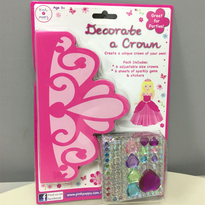 Foreign Trade Outlet Girl Crown Made Diy Crystal Stickers To Make Princess Crown Little Girl Presents