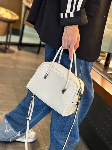 Кожаная вместительная и большая сумка через плечо, США, из натуральной кожи