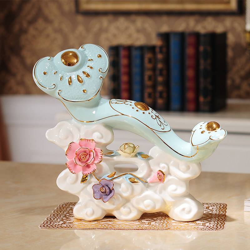 Ceramic Ruyi Property Office Swing Piece Home Living Room TV Cabinet Wine Cabinet Decoration New Residence Gijo Relocation Gift