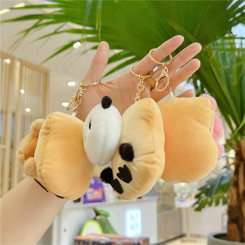 Картхолдер, плюшевая подвеска, игрушка, кукла, украшение на сумку, популярно в интернете, тост, хлеб, с медвежатами, панда, енот