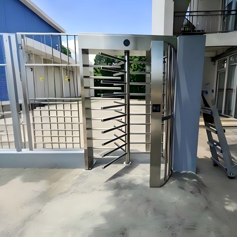 Stainless Steel One-Way Turnstile, Full-Height Turnstile with Face Recognition Access Control, Full-Height Gate for Pedestrian Passage, One-Way Rotating Gate Stainless Steel One-Way Turnstile, Full-Height Turnstile with Face Recognition Access Control, Full-Height Gate for Pedestrian Passage, One-Way Rotating Gate