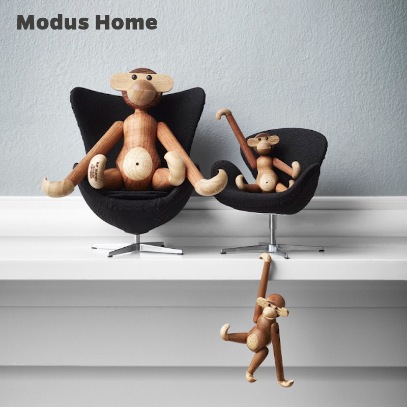 Spot Denmark Kay Bojesen Denmark monkey wooden toy ornaments hat accessories