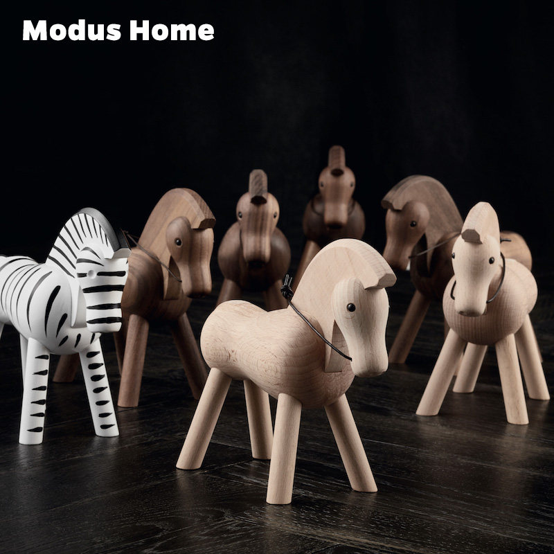 Spot Denmark Kay Bojesen Denmark small Trojan zebra wood children's toy ornaments