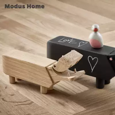 Denmark Kay Bojesen Denmark Wooden Hippo toy decoration authorization