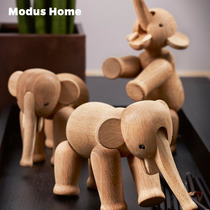 Denmark Kay Bojesen Denmark Elephant Oak Toy Ornament Authorization 39252