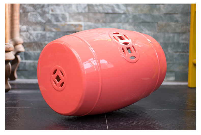 Jingdezhen ceramic drum who hollow - out archaize sitting who round drum who furnishing articles of the new Chinese style household act the role ofing is tasted in porch shoe who