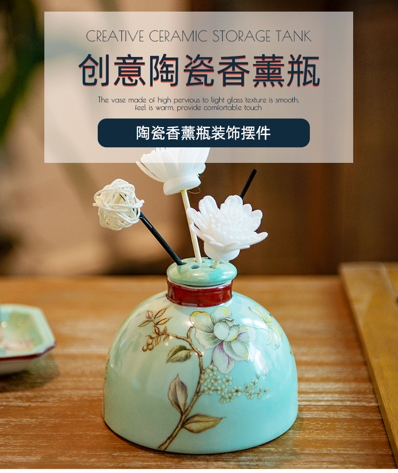 Ceramic aromatherapy furnishing articles without fire sweet atmosphere oil air freshener indoor room durable incense toilet deodorant