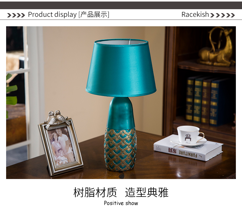 European marriage room desk lamp light sweet and simple desk lamp of bedroom the head of a bed creative sitting room lamps and lanterns of study of household adornment