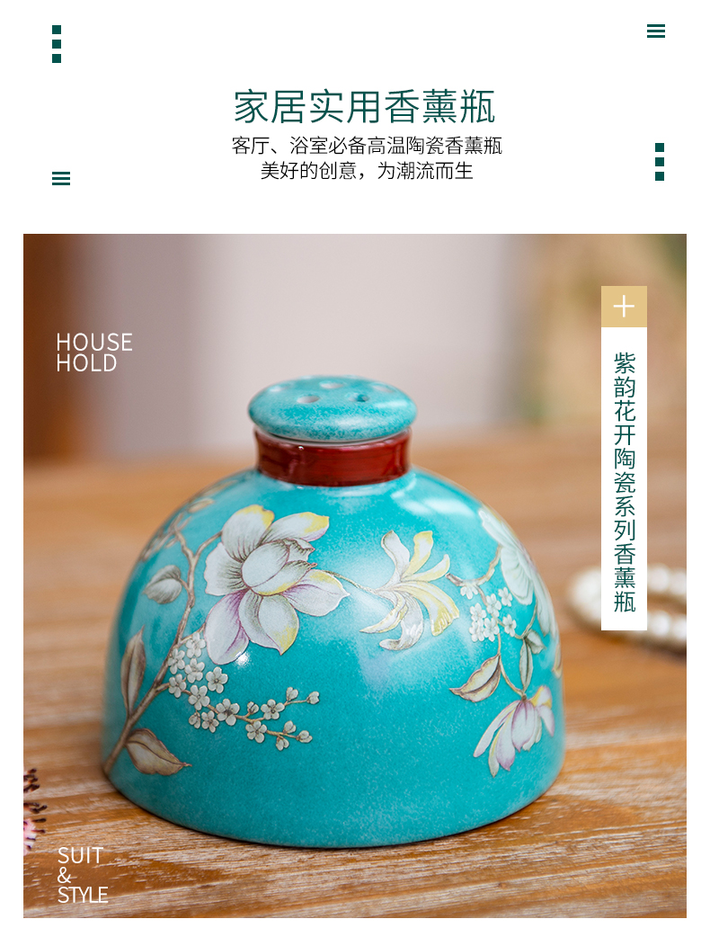 Ceramic aromatherapy furnishing articles without fire sweet atmosphere oil air freshener indoor room durable incense toilet deodorant