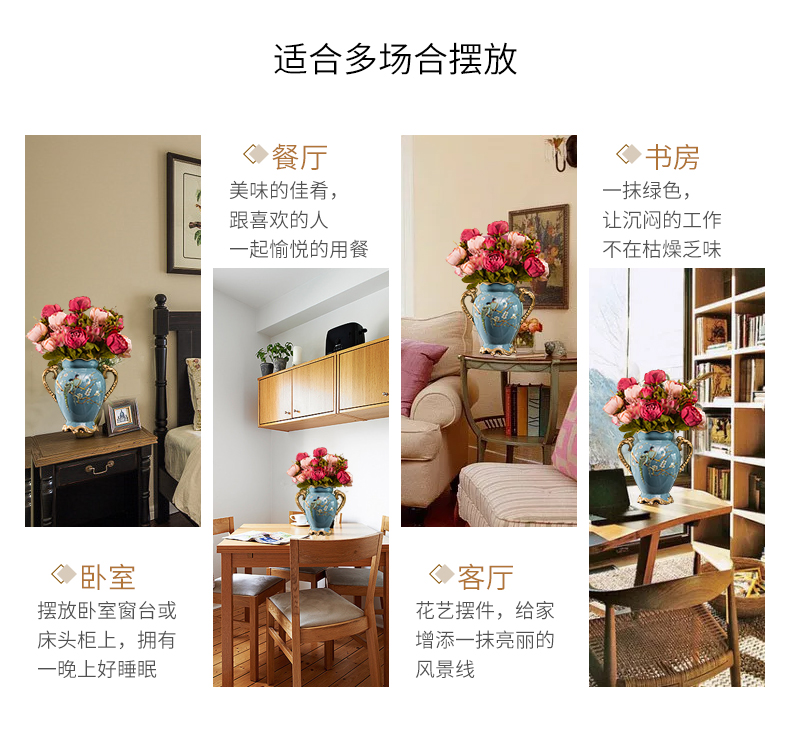 American pastoral ceramic vase creative flower arranging device European sitting room between example overall floral decoration household furnishing articles