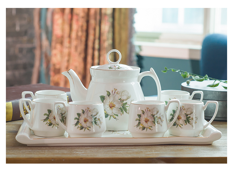 European coffee cup suit creative contracted English afternoon tea tea sets red cup dish of ceramic tea set