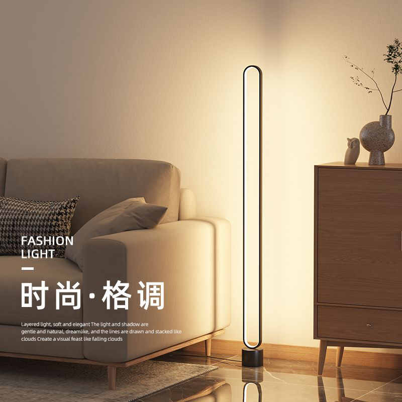 Minimalist Floor Lamp Living Room Floor-Standing Ambient Light ins Wind Vertical Lamp Bedroom Bedside Lamp Gift Decorative Corner Lamp