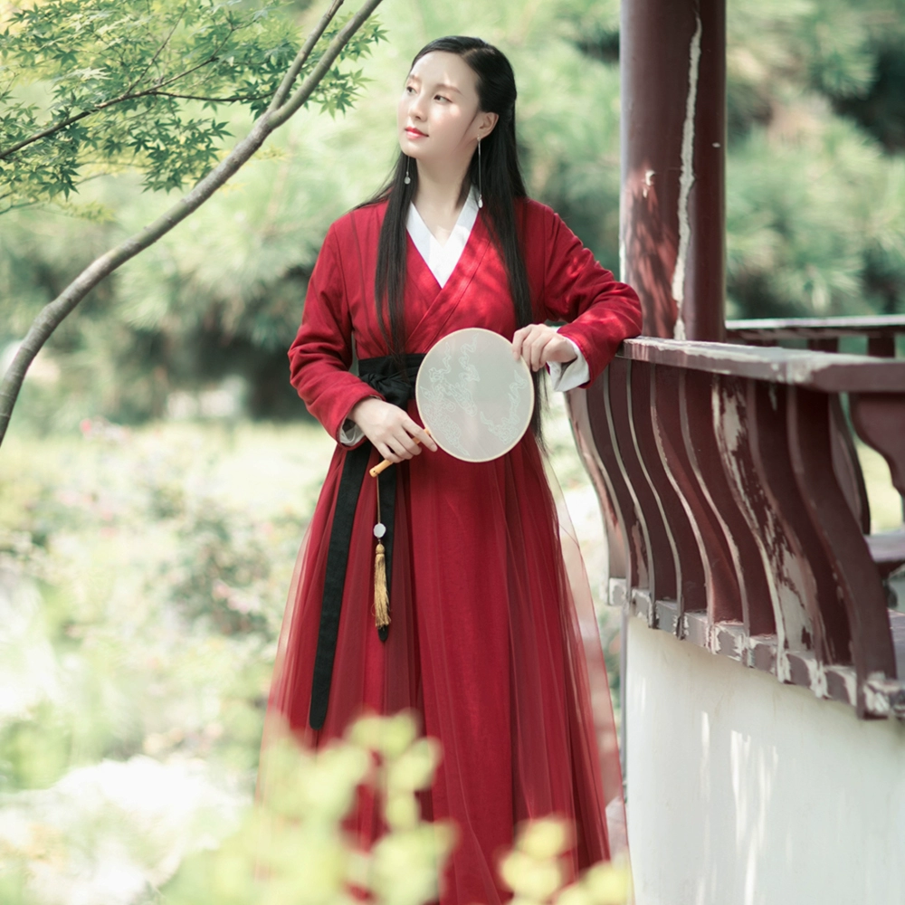 Bông và lanh quốc gia gió màu đỏ cardigan 2021 đầu mùa xuân mới retro cải tiến Hanfu áo khoác gió phù hợp tất cả các trận đấu áo khoác quần áo phụ nữ - Trench Coat