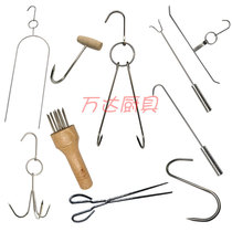 Stainless steel roast duck hook Roast goose hook Roast duck barbecue hook roast roast hook double hook duck tail needle char siu ring