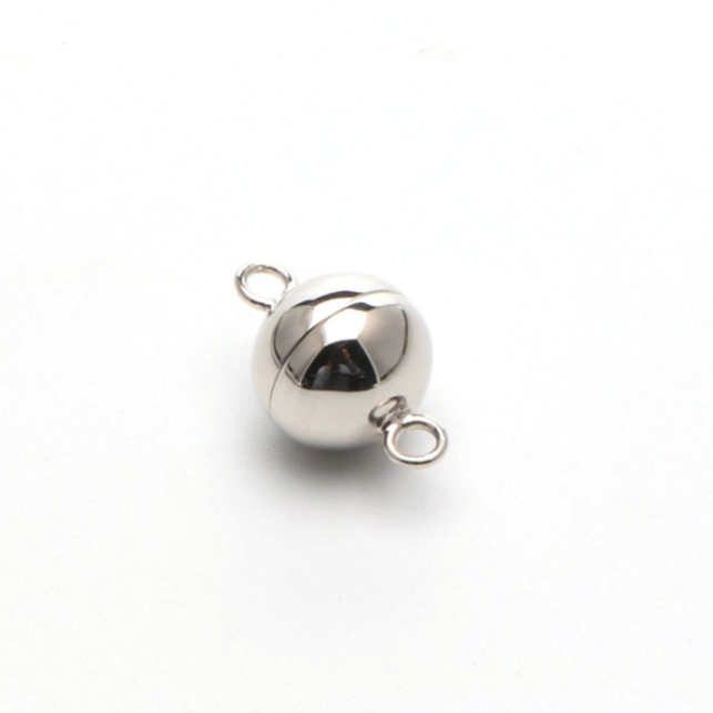 8/10/12mm Alloy Smooth Strong Magnetic Clasp Fashionable Trendy Couple DIY Bracelet Necklace Leather Cord Clasp