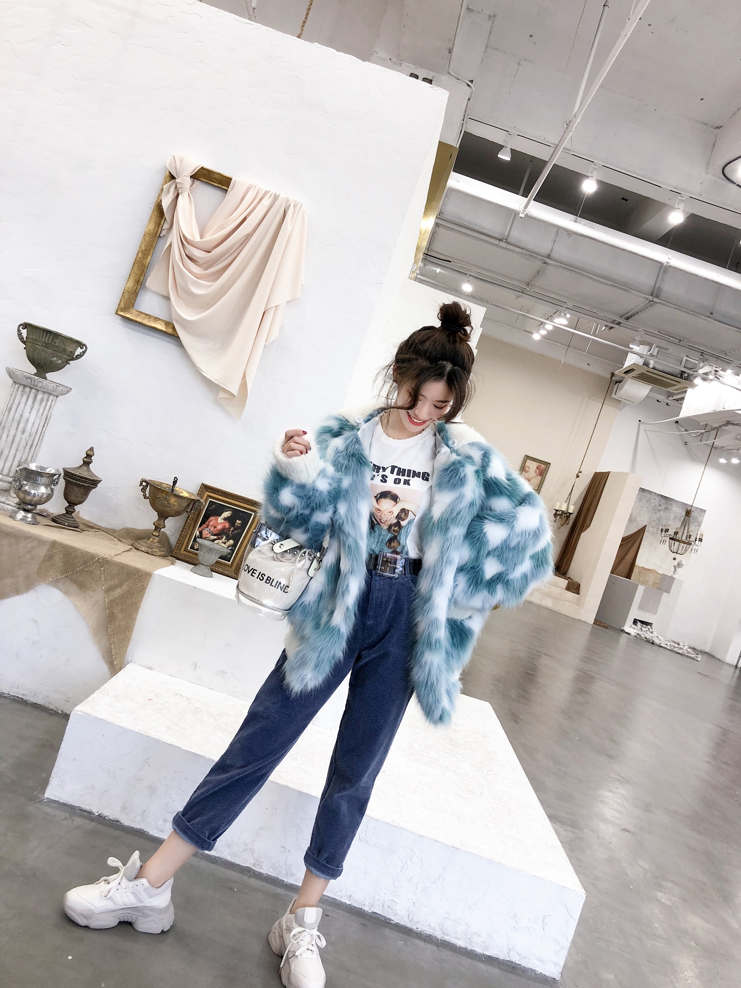 Áo khoác lông có thể tháo rời áo lông zara