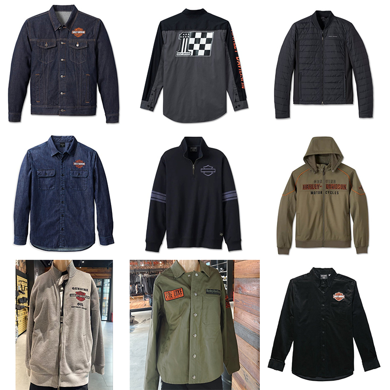 Harley-Davidson Motorcycle Riding Long-Sleeve Jacket Sweatshirt Stand Collar Lapel Hooded Shirt Base Denim Jacket Harley-Davidson Motorcycle Riding Long-Sleeve Jacket Sweatshirt Stand Collar Lapel Hooded Shirt Base Denim Jacket