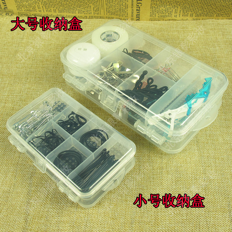 Công cụ phụ gói gấp đôi hộp lưu trữ hộp clip Hộp trang sức Có thể đặt kẹp vịt hình chữ U thẻ thép đen - Các công cụ làm đẹp khác mi giả 3d