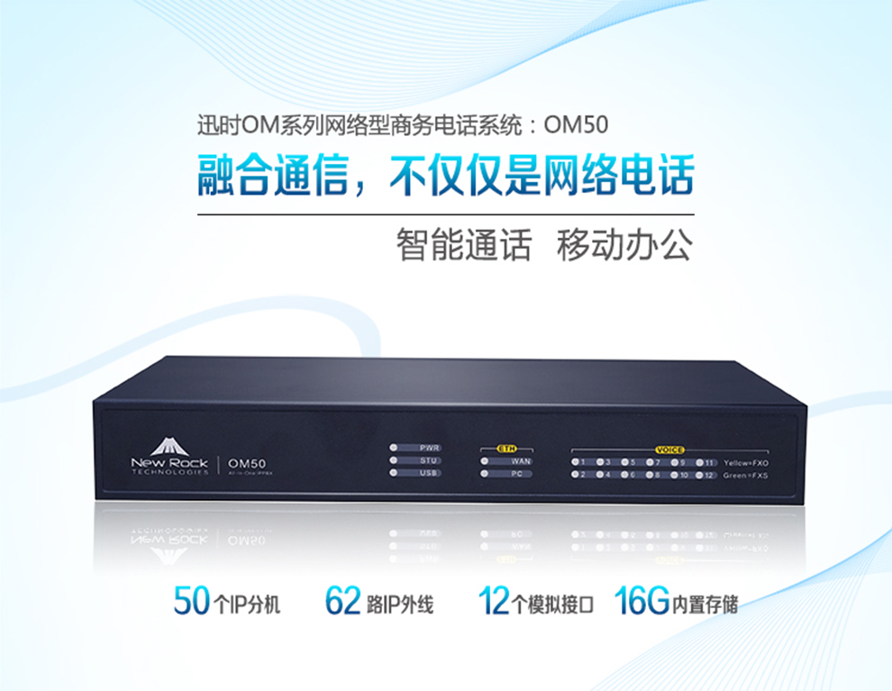 8-way IPPBX phone switch OMSIP server IVR conference call recording off-site networking 50 extension