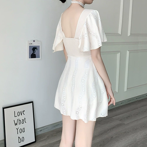 Цветной сексуальный купальник для плавания, по фигуре, в стиле Шанель, в корейском стиле, короткий рукав