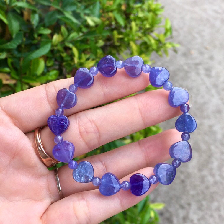 Tanzanite Heart Bracelet