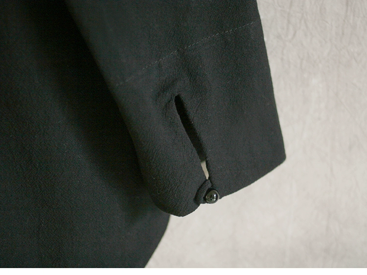Áo sơ mi vải lanh nam cotton dài tay áo thun mùa xuân giản dị văn học retro phong cách trà đạo Trung Quốc - Áo áo sơ mi lụa cao cấp nam