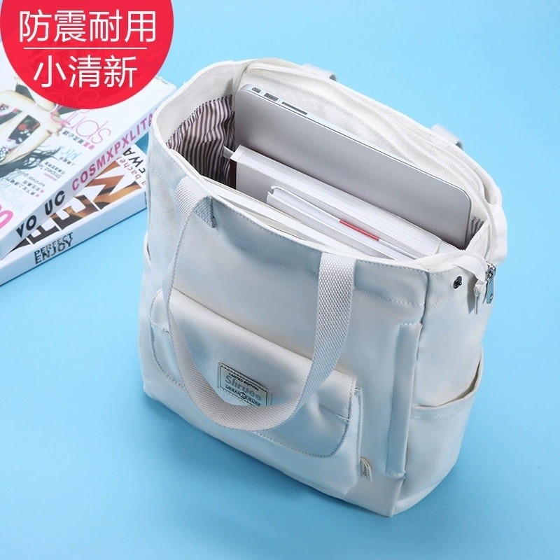 Single shoulder pen electric bag 14 inch female little fresh hand minimalist anti-shock 15 6 apply Apple Huawei pro glory 13 3 Lenovo little new Dell Xiaomi good-looking notebook sails fabric art