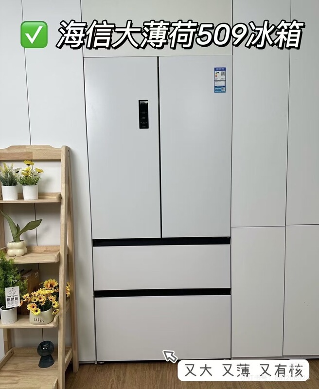 Hisense Big Mint 2.0 Bcd-509E5S Automatic Ice-Making Ultra-Thin Zero-Embedded French Multi-Door Dual-System Refrigerator Hisense Big Mint 2.0 Bcd-509E5S Automatic Ice-Making Ultra-Thin Zero-Embedded French Multi-Door Dual-System Refrigerator