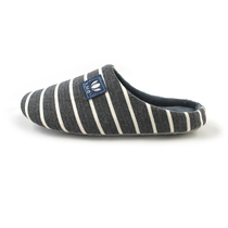 Juyun new product mens home indoor mute non-slip comfortable striped knitted cotton slippers fashion massage 18187