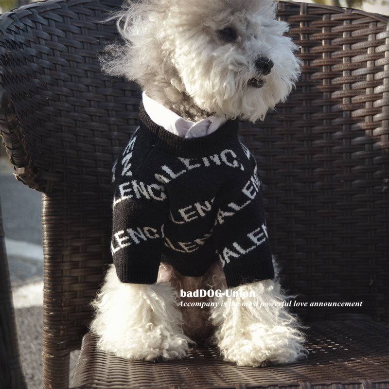 Pet Hong Kong style sweater Teddy Bichon Schnauzer fighting clothes dog cat autumn and winter tide brand sweater