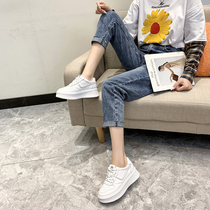 Small white shoes womens summer thin 2021 New Joker mesh hollow womens shoes platform shoes summer casual board shoes