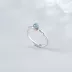 Moonstone S925 Sterling Silver Ring Điều chỉnh mở Moonstone Ring Single Ring Nữ Ring Tính khí đơn giản