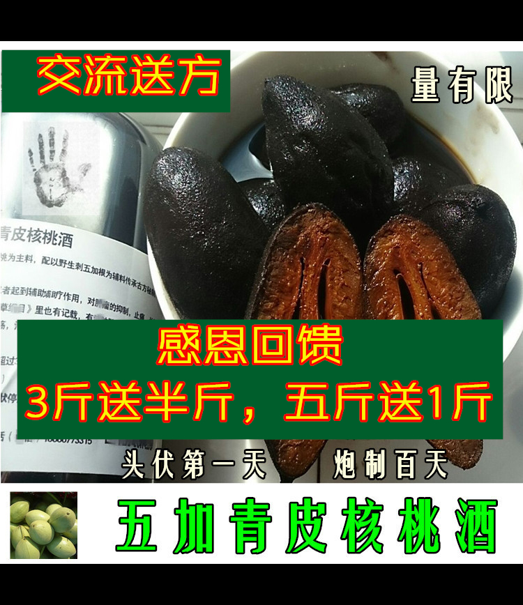 Northeast pecan wine Wujia green walnut wine into the Fu Changbaishan green walnut Qinglongyi barman authentic