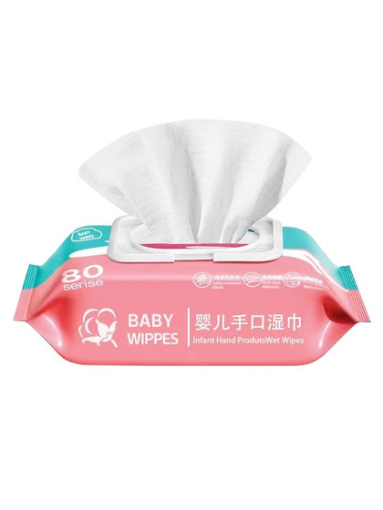婴儿手口湿巾宝宝专用湿纸巾新生儿手口清洁湿巾纸50抽护手抽取式