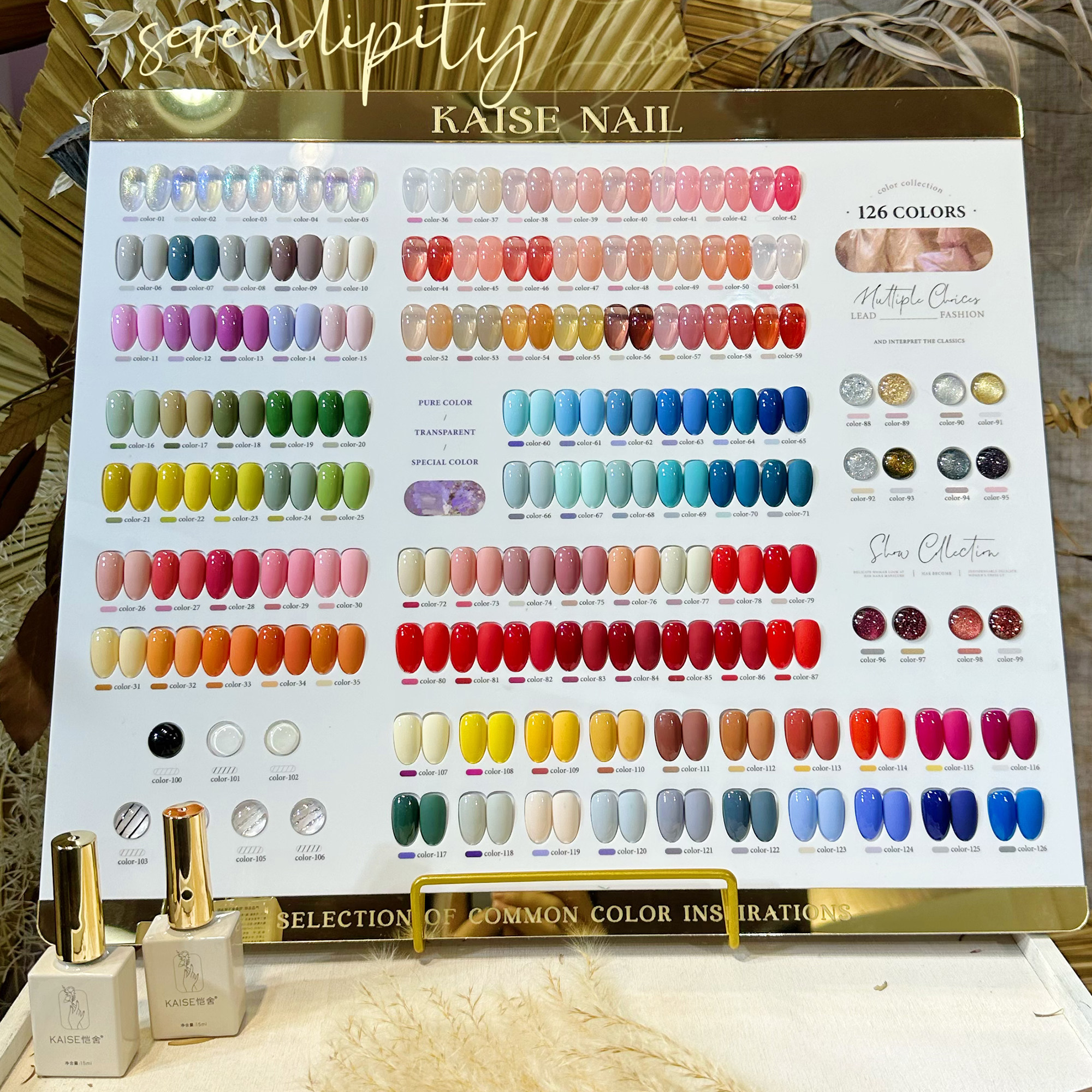 カイシェ 126色ジェルネイルポリッシュ 2026年新入荷、高級ネイルサロン向け、トレンドカラー、ジェルセット完備