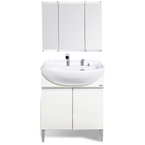 TOTO ceramic one-piece large-belly basin washbasin washbasin mirror cabinet white bathroom cabinet combination 753 (06-D)