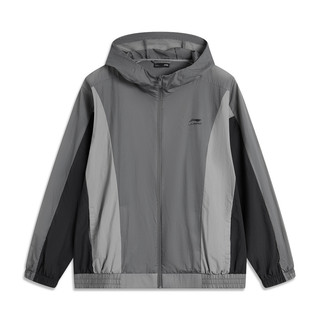李宁风衣男春季运动生活系列透气宽松休闲运动风衣AFDU667--B品